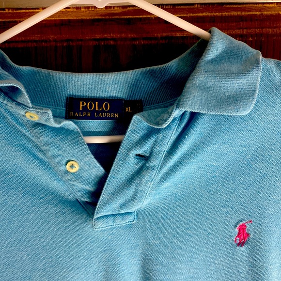 Blue extra large Ralph Laurin Polo pink horse XL - Picture 3 of 5